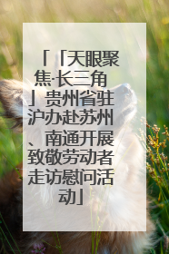 「天眼聚焦·长三角」贵州省驻沪办赴苏州、南通开展致敬劳动者走访慰问活动