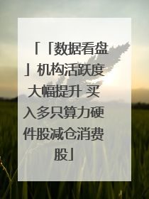「数据看盘」机构活跃度大幅提升 买入多只算力硬件股减仓消费股