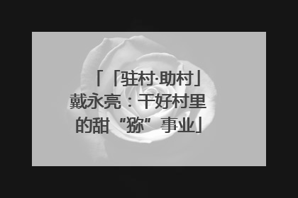 「驻村·助村」戴永亮：干好村里的甜“猕”事业