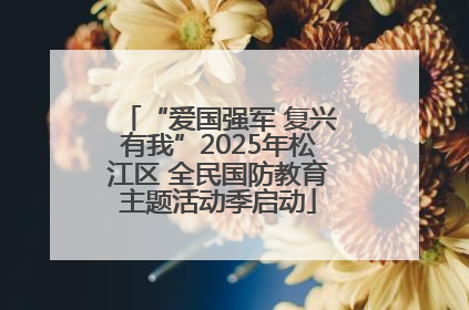 “爱国强军 复兴有我”2025年松江区 全民国防教育主题活动季启动