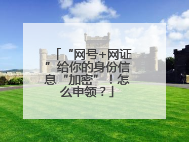 “网号+网证”给你的身份信息“加密”！怎么申领？