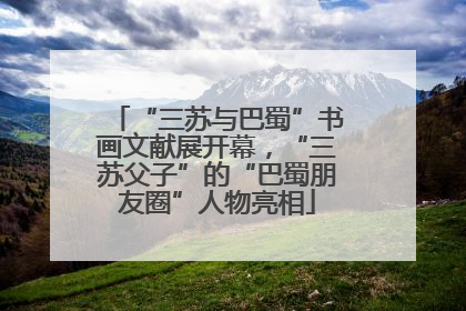 “三苏与巴蜀”书画文献展开幕，“三苏父子”的“巴蜀朋友圈”人物亮相
