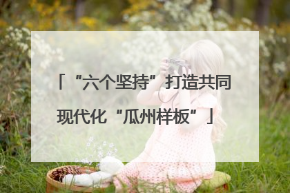 “六个坚持”打造共同现代化“瓜州样板”