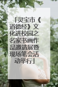 灵宝市《道德经》文化进校园之名家书画作品邀请展暨现场笔会活动举行