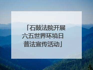 石鼓法院开展六五世界环境日普法宣传活动