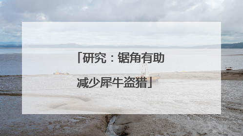 研究：锯角有助减少犀牛盗猎