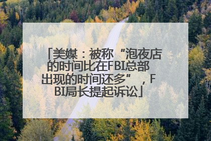 美媒：被称“泡夜店的时间比在FBI总部出现的时间还多”，FBI局长提起诉讼