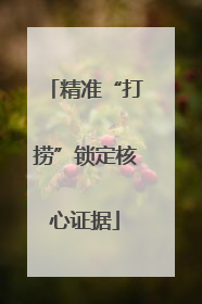 精准“打捞”锁定核心证据