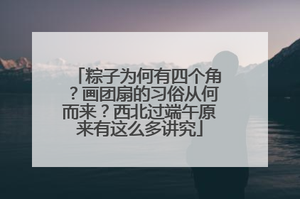 粽子为何有四个角？画团扇的习俗从何而来？西北过端午原来有这么多讲究