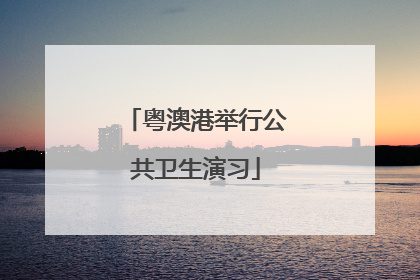 粤澳港举行公共卫生演习