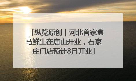 纵览原创｜河北首家盒马鲜生在唐山开业，石家庄门店预计8月开业