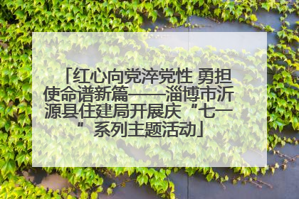 红心向党淬党性 勇担使命谱新篇——淄博市沂源县住建局开展庆“七一”系列主题活动
