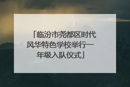 临汾市尧都区时代风华特色学校举行一年级入队仪式