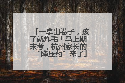 一拿出卷子，孩子就炸毛！马上期末考，杭州家长的“降压药”来了