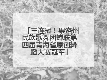 三连冠！果洛州民族歌舞团蝉联第四届青海省原创舞蹈大赛冠军