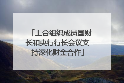 上合组织成员国财长和央行行长会议支持深化财金合作