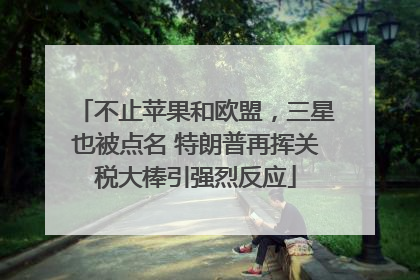 不止苹果和欧盟，三星也被点名 特朗普再挥关税大棒引强烈反应