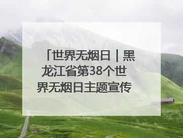 世界无烟日｜黑龙江省第38个世界无烟日主题宣传活动在哈启动