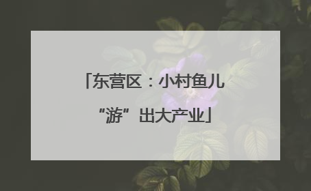 东营区：小村鱼儿“游”出大产业