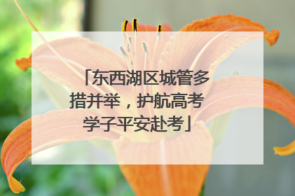 东西湖区城管多措并举，护航高考学子平安赴考