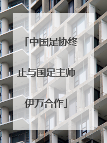 中国足协终止与国足主帅伊万合作