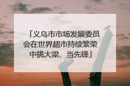 义乌市市场发展委员会在世界超市持续繁荣中挑大梁、当先锋