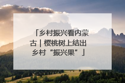 乡村振兴看内蒙古｜樱桃树上结出乡村“振兴果”
