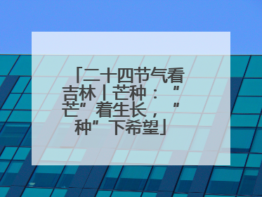 二十四节气看吉林丨芒种：“芒”着生长，“种”下希望