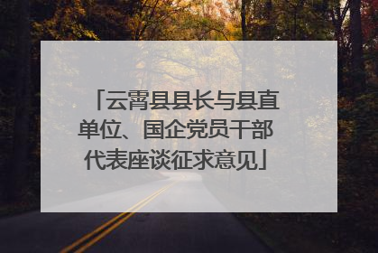 云霄县县长与县直单位、国企党员干部代表座谈征求意见