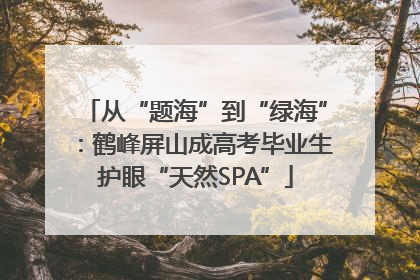从“题海”到“绿海”：鹤峰屏山成高考毕业生护眼“天然SPA”