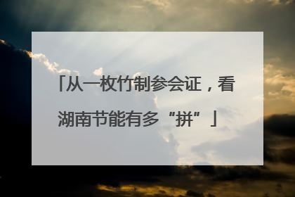 从一枚竹制参会证，看湖南节能有多“拼”