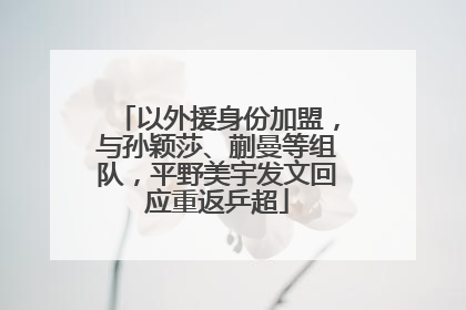 以外援身份加盟，与孙颖莎、蒯曼等组队，平野美宇发文回应重返乒超