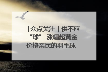 众点关注｜供不应“球” 涨幅超黄金 价格亲民的羽毛球为何身价飞涨？