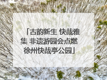 古韵新生 快哉雅集 非遗游园会点燃徐州快哉亭公园