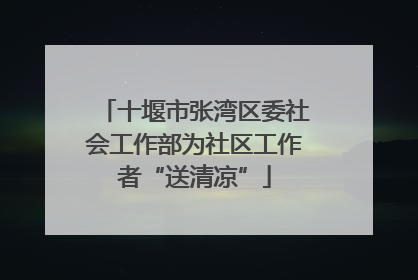 十堰市张湾区委社会工作部为社区工作者“送清凉”