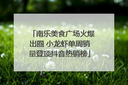 南乐美食广场火爆出圈 小龙虾单周销量登顶抖音热销榜