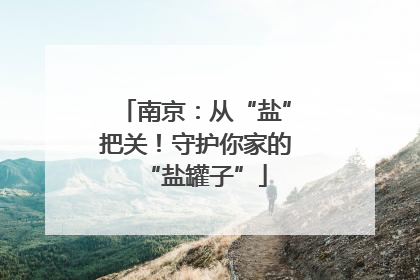 南京：从“盐”把关！守护你家的“盐罐子”
