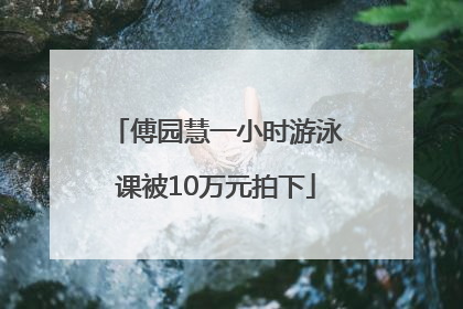 傅园慧一小时游泳课被10万元拍下