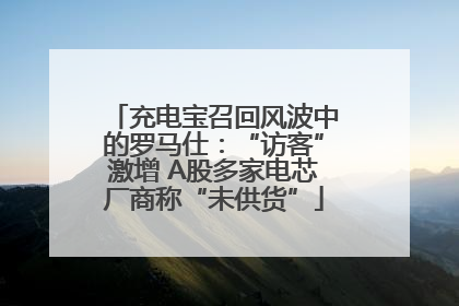 充电宝召回风波中的罗马仕：“访客”激增 A股多家电芯厂商称“未供货”