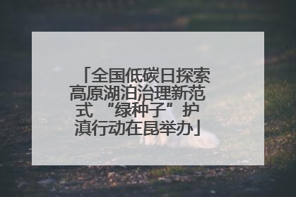 全国低碳日探索高原湖泊治理新范式 “绿种子”护滇行动在昆举办