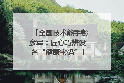 全国技术能手彭彦军：匠心巧辨设备“健康密码”