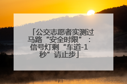 公交志愿者实测过马路“安全时限”：信号灯剩“车道-1秒”请止步