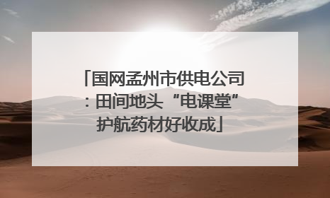 国网孟州市供电公司：田间地头“电课堂”  护航药材好收成