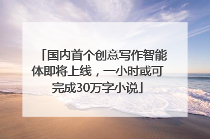 国内首个创意写作智能体即将上线，一小时或可完成30万字小说