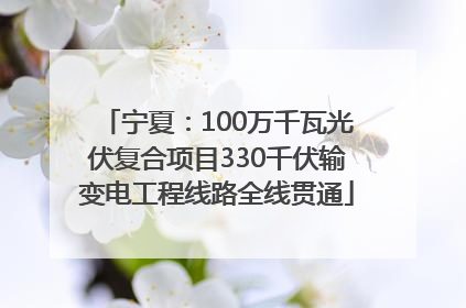 宁夏：100万千瓦光伏复合项目330千伏输变电工程线路全线贯通