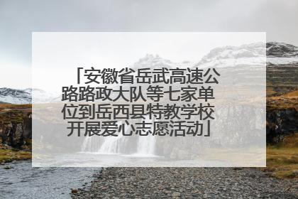 安徽省岳武高速公路路政大队等七家单位到岳西县特教学校开展爱心志愿活动