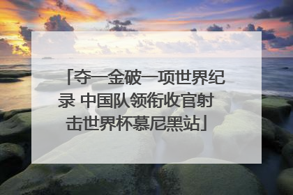夺一金破一项世界纪录 中国队领衔收官射击世界杯慕尼黑站