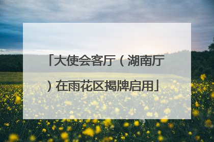 大使会客厅（湖南厅）在雨花区揭牌启用