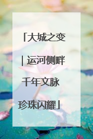 大城之变｜运河侧畔 千年文脉珍珠闪耀