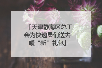 天津静海区总工会为快递员们送去暖“新”礼包